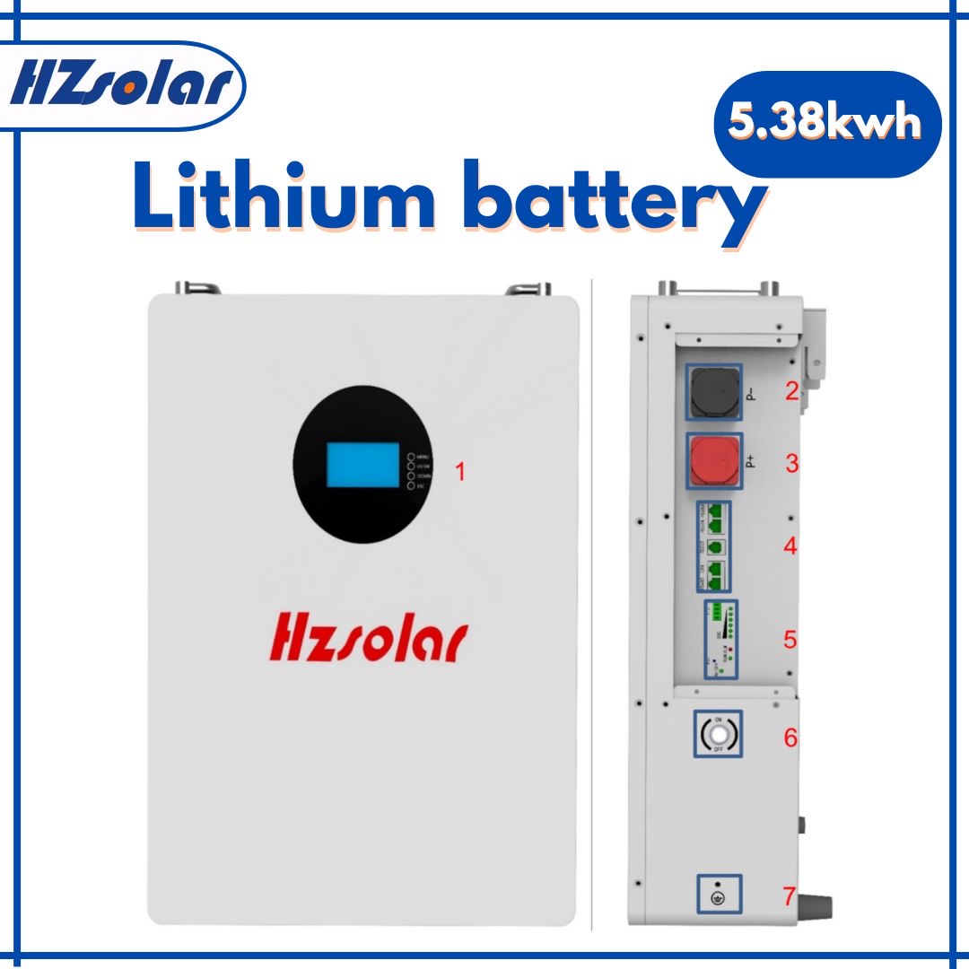 باتری لیتیوم 105Ah – ولتاژ 52.1 ولت – ظرفیت 5.3 کیلووات‌ساعت